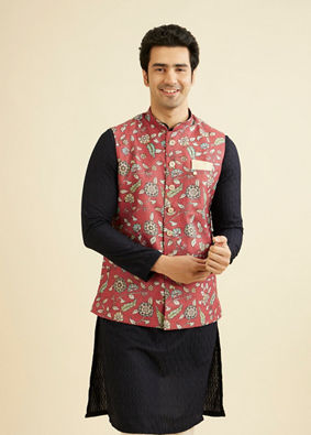 alt message - Manyavar Men Rustic Charm Nehru Jacket