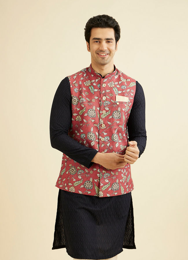 alt message - Manyavar Men Rustic Charm Nehru Jacket image number 0