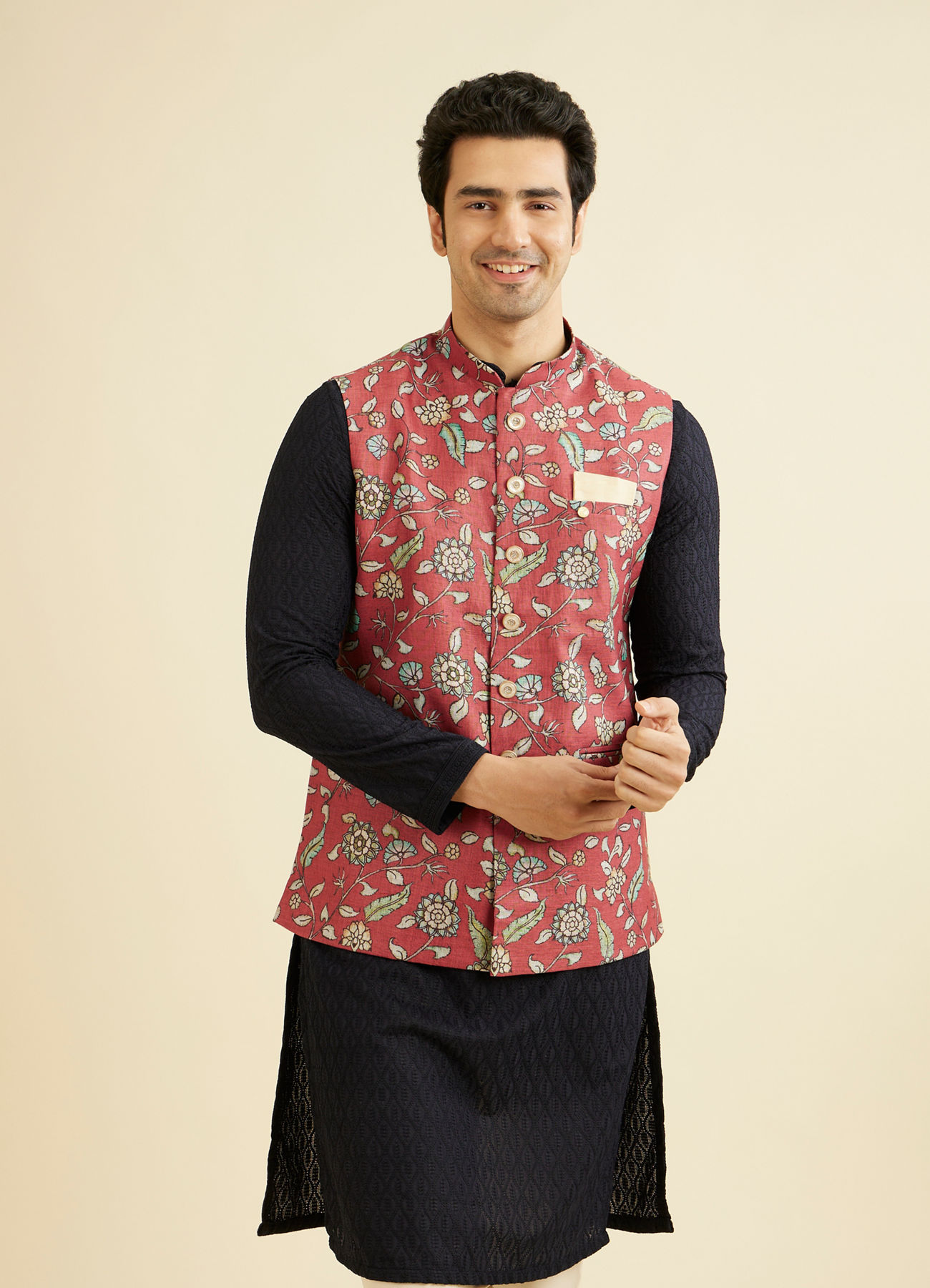 Manyavar Men Rustic Charm Nehru Jacket