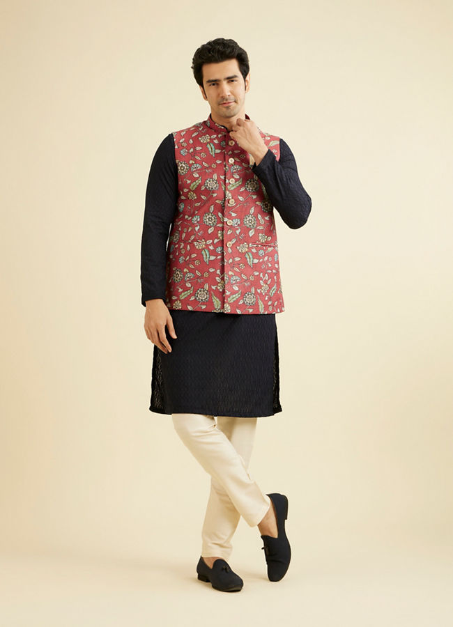 alt message - Manyavar Men Rustic Charm Nehru Jacket image number 2