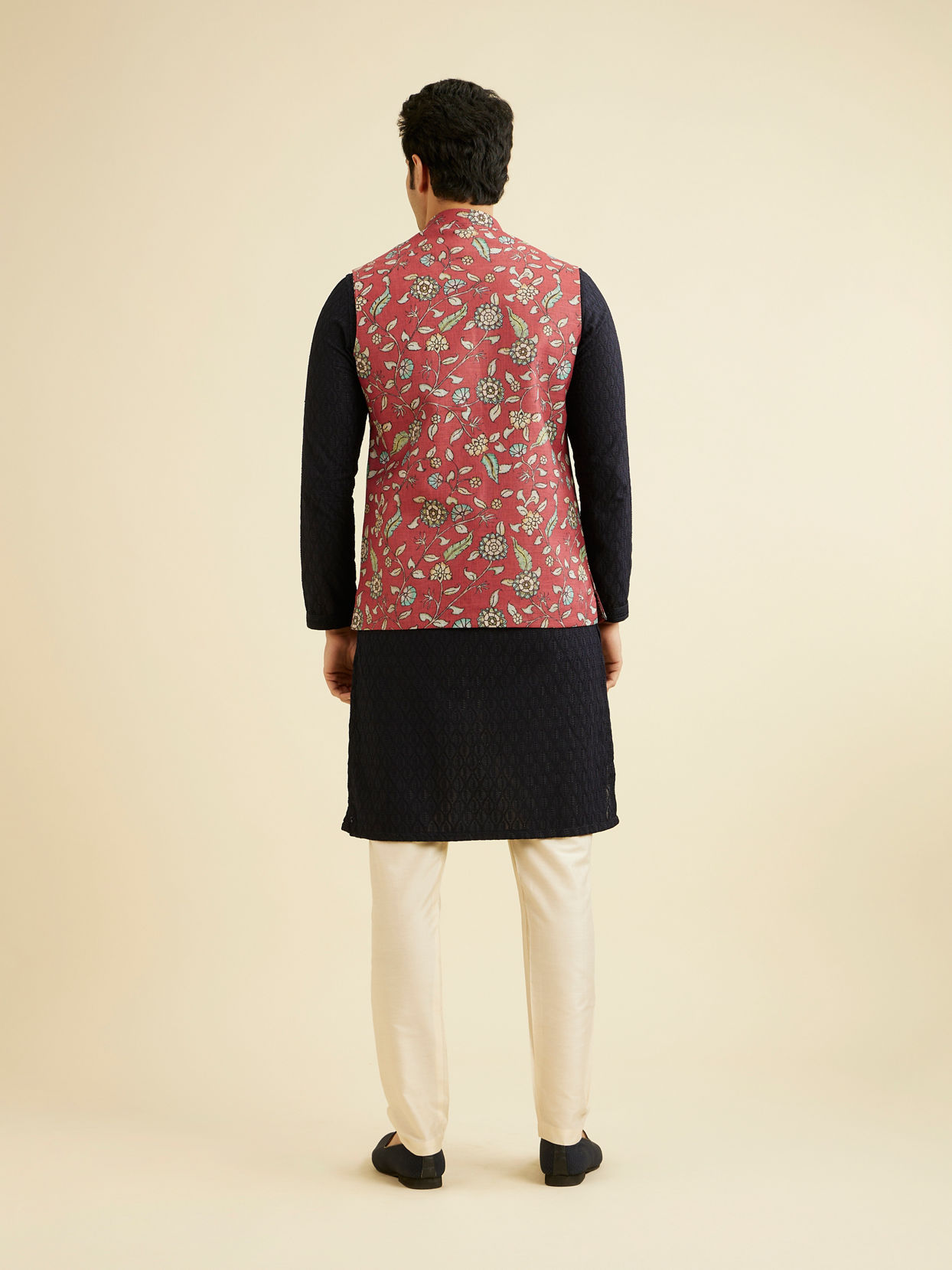 alt message - Manyavar Men Rustic Charm Nehru Jacket image number 4