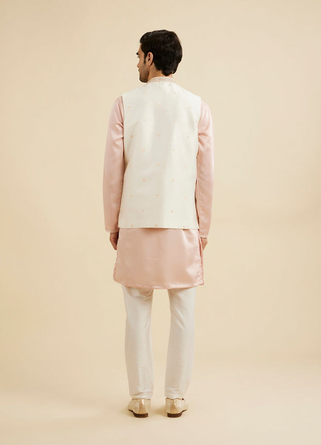 Manyavar Men Exquisite Cream Nehru Jacket