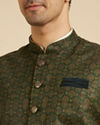 Manyavar Men Emerald Regalia Nehru Jacket image number 1