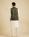 Manyavar Men Emerald Regalia Nehru Jacket image number 4