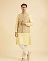Manyavar Men Yellow Majesty Nehru Jacket
