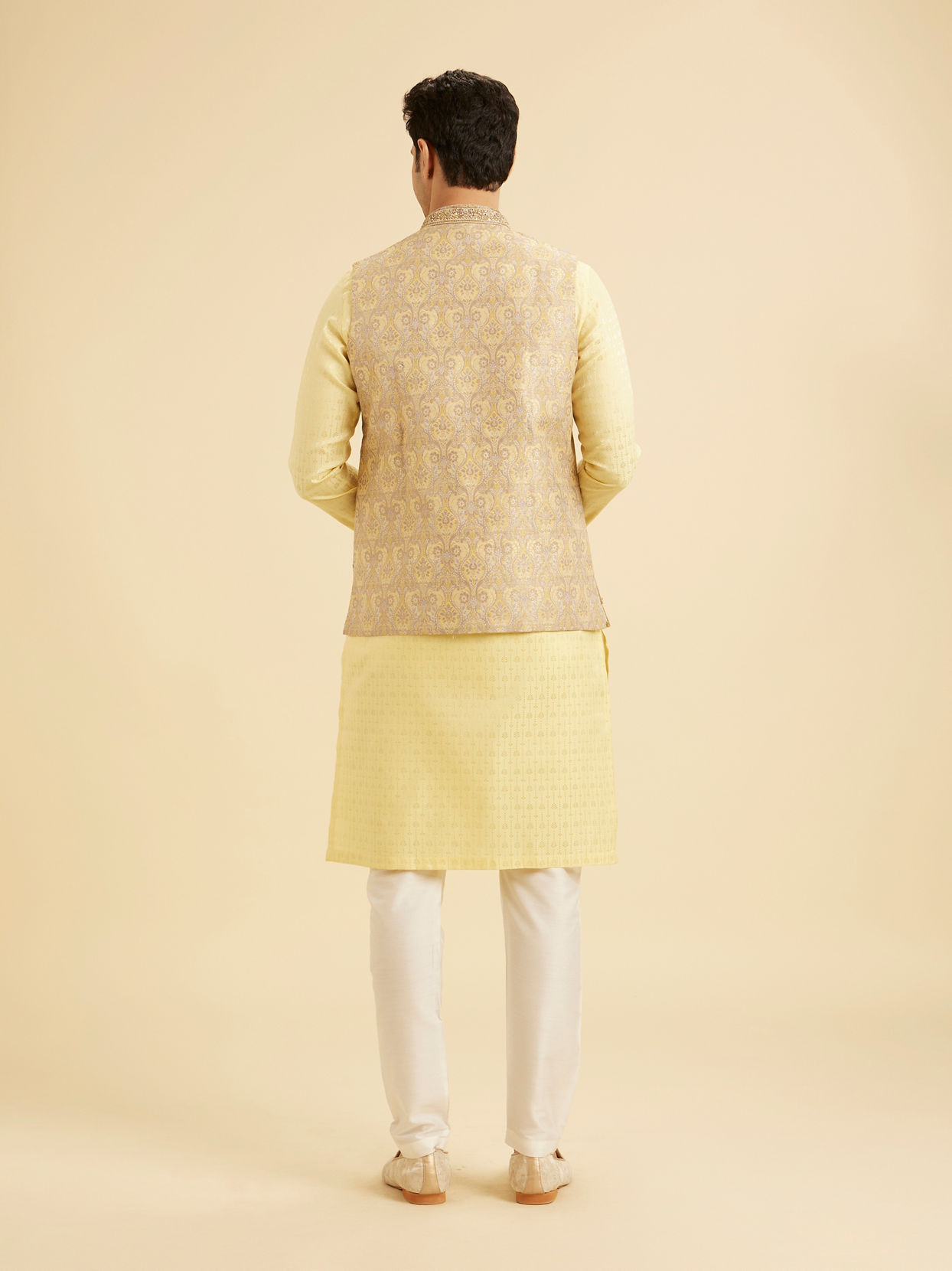 Manyavar Men Yellow Majesty Nehru Jacket