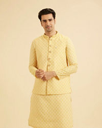 Manyavar Men Golden Yellow Radiance Nehru Jacket