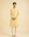 Manyavar Men Golden Yellow Radiance Nehru Jacket