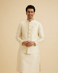 Manyavar Men Regal Cream Nehru Jacket