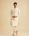 Manyavar Men Regal Cream Nehru Jacket