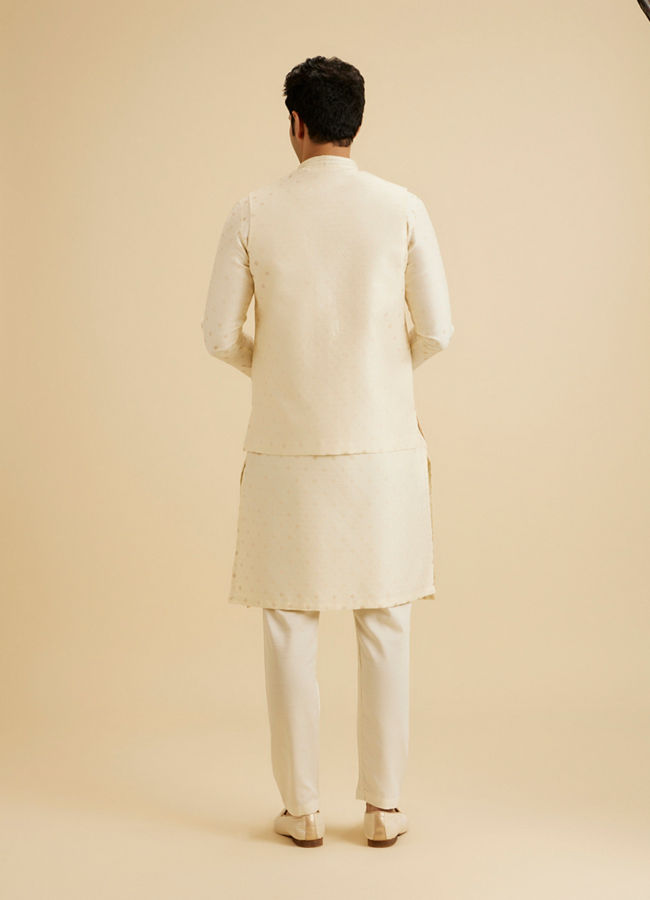 Manyavar Men Regal Cream Nehru Jacket