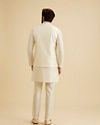 Manyavar Men Majestic Warm White Nehru Jacket