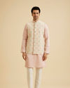 Manyavar Men Cream Elegance Nehru Jacket
