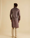 Manyavar Men Lavish Lilac Velvet Nehru Jacket