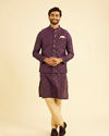 Manyavar Men Radiant Purple Spectacle Nehru Jacket