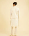 Manyavar Men Royal Cream Brocade Nehru Jacket