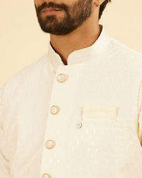 Manyavar Men Cream Charm Nehru Jacket