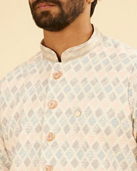 Manyavar Men Cream Cotton Nehru Jacket