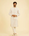 Manyavar Men Cream Cotton Nehru Jacket
