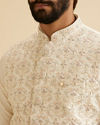 Manyavar Men Cream Splendor Nehru Jacket