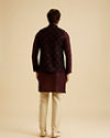 Manyavar Men Opulent Velvet Blue Nehru Jacket