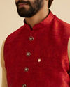 Manyavar Men Ravishing Rust Nehru Jacket