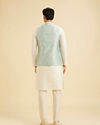 Manyavar Men Stunning Light Blue Nehru Jacket