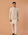 Manyavar Men Regal Cream Nehru Jacket