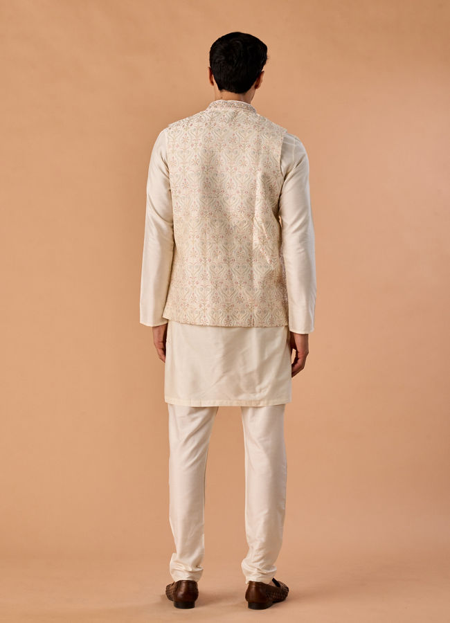 Manyavar Men Regal Cream Nehru Jacket