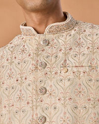 Manyavar Men Regal Cream Nehru Jacket