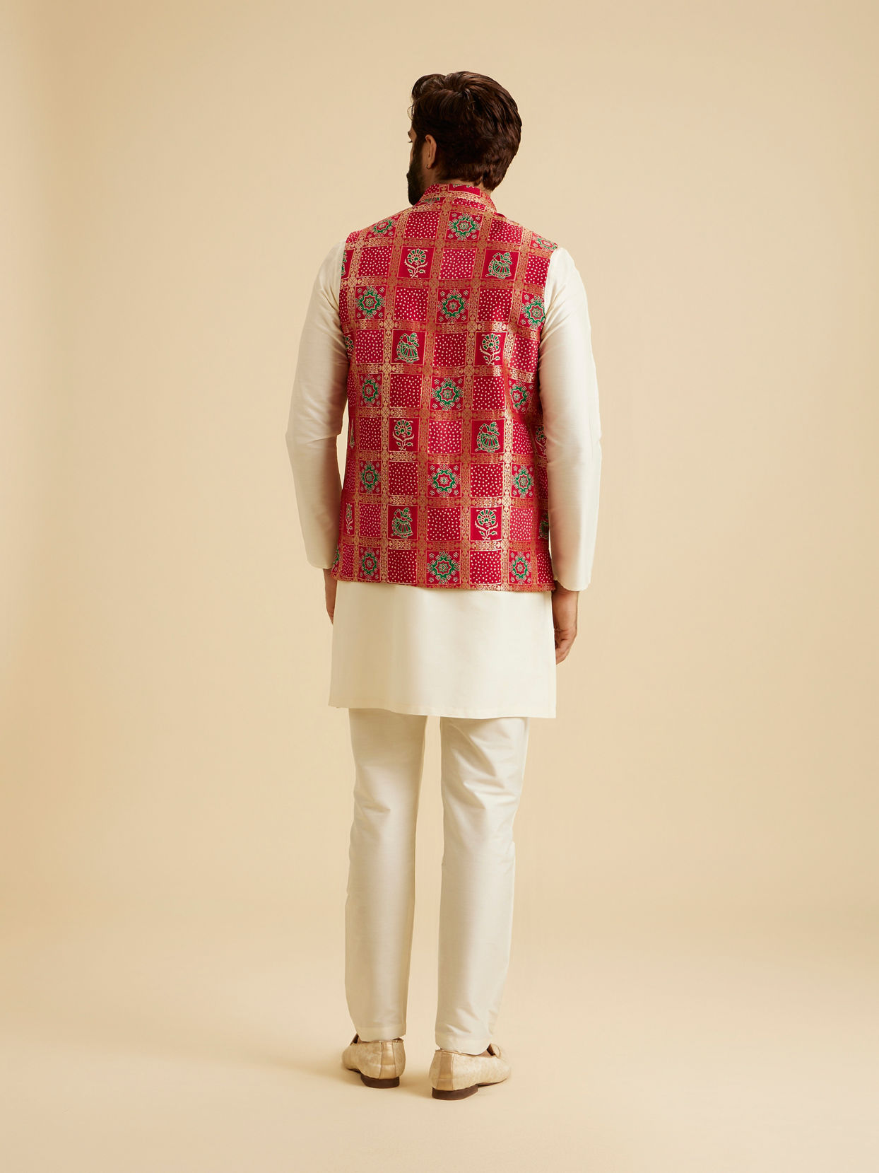 Manyavar Men Regal Red Nehru Jacket