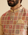 Manyavar Men Regal Beige Nehru Jacket