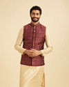 Exquisite Maroon Nehru Jacket