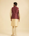 Manyavar Men Exquisite Maroon Nehru Jacket
