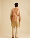 Manyavar Men Dazzling Orange Nehru Jacket