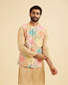 Beige Cotton Elegance Nehru Jacket