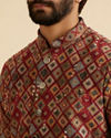 Manyavar Men Maroon Elegance Nehru Jacket