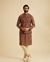 Manyavar Men Maroon Elegance Nehru Jacket