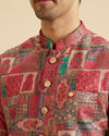 Manyavar Men Coral Elegance Nehru Jacket