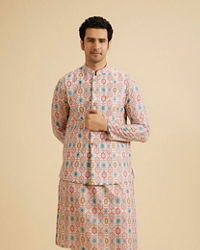 Manyavar Men Charming Cream Nehru Jacket