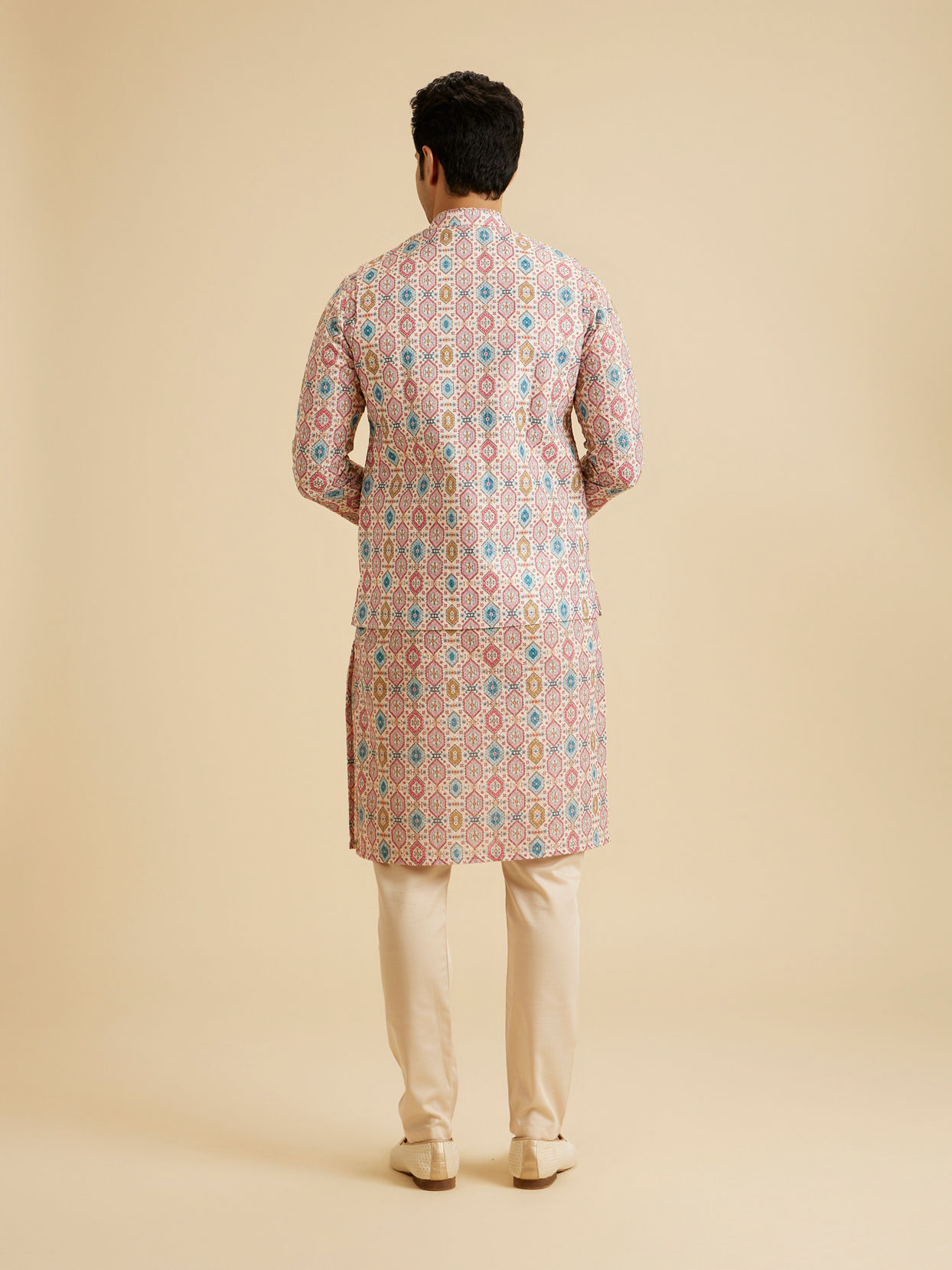 Manyavar Men Charming Cream Nehru Jacket