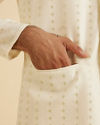 Manyavar Men Creamy Elegance Nehru Jacket