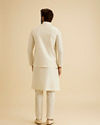 Manyavar Men Creamy Elegance Nehru Jacket