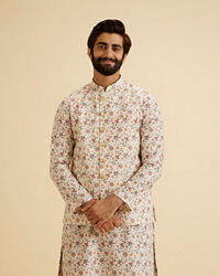 Manyavar Men Charismatic Beige Nehru Jacket