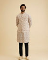 Manyavar Men Charismatic Beige Nehru Jacket