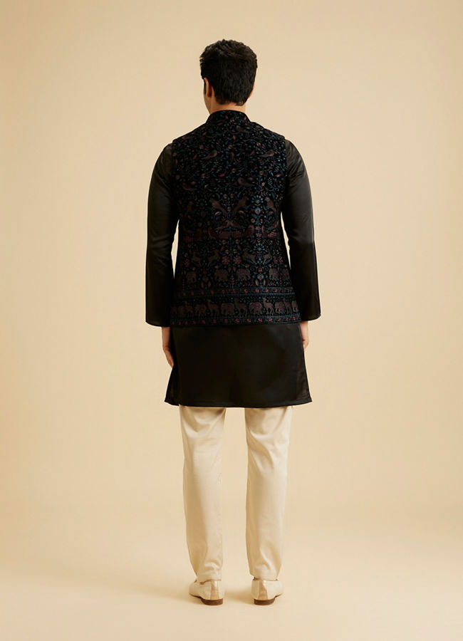 Manyavar Men Emerald Elegance Nehru Jacket