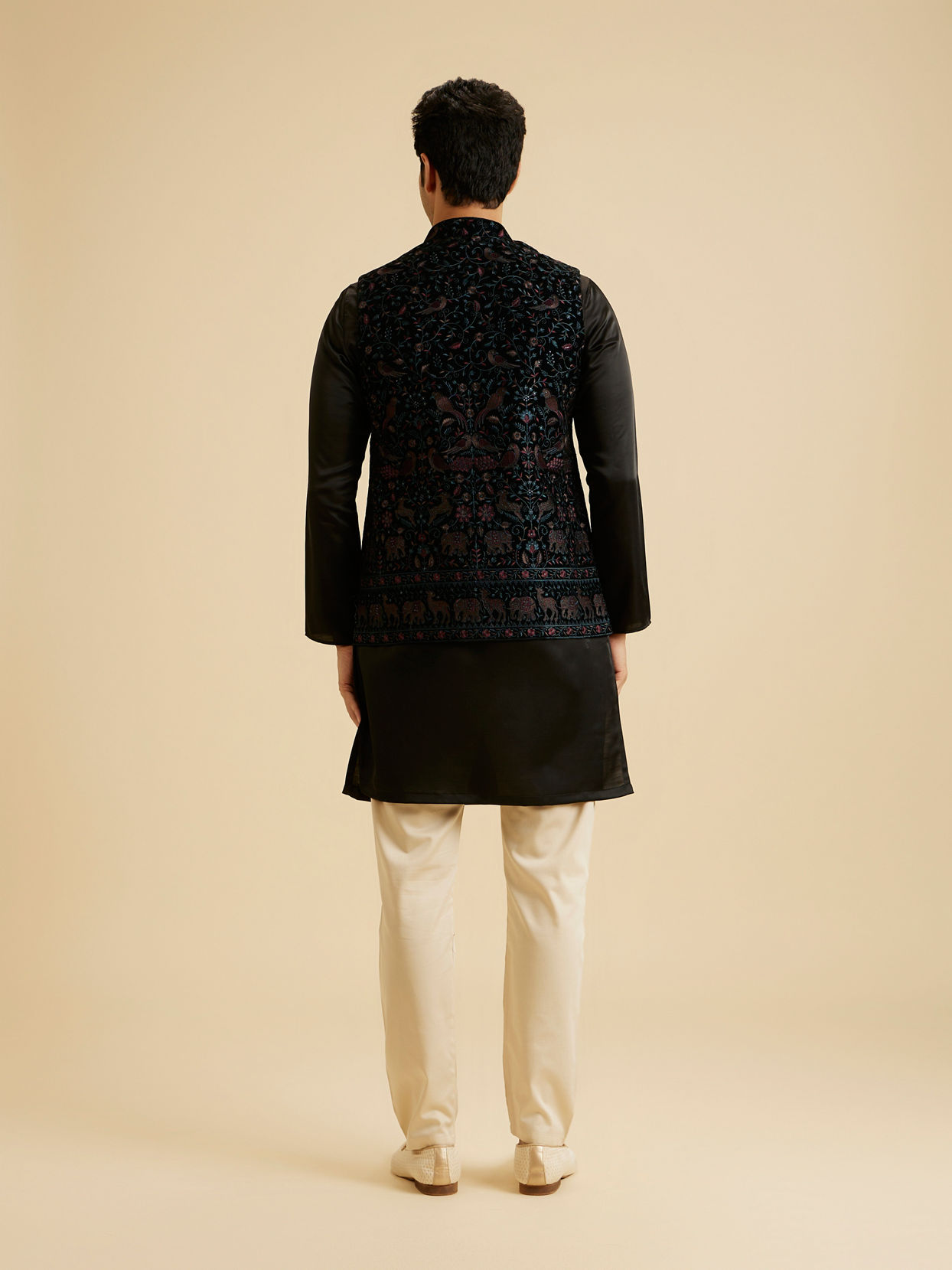 Manyavar Men Emerald Elegance Nehru Jacket