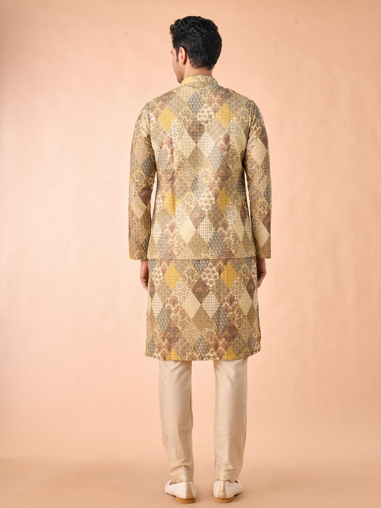 Manyavar Men Light Mid Green Nehru Jacket
