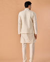 Manyavar Men Majestic Cream Nehru Jacket