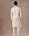 Manyavar Men Warm White Elegance Nehru Jacket